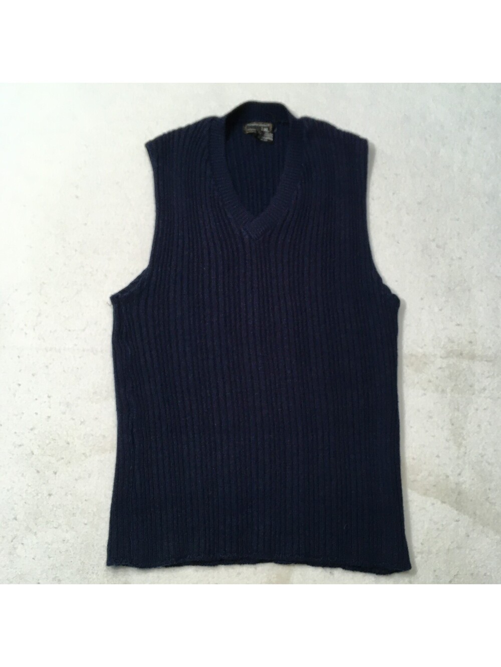 Vintage JCPenney Towncraft Sweater Vest Cardigan Men's XL navy blue